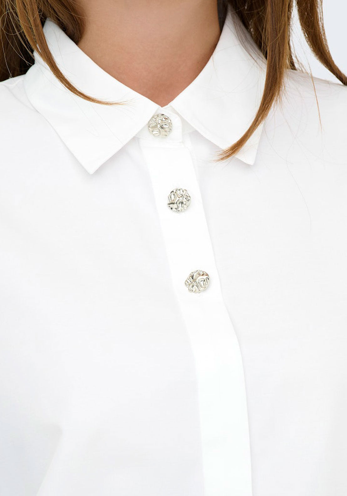 Jdy Long Sleeve Loose Buttoned Shirt - White 3 Shaws Department Stores