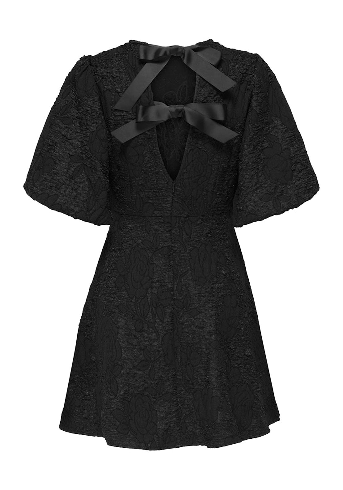 Jdy Ss Mini Dress With Bow Detail - Black 7 Shaws Department Stores