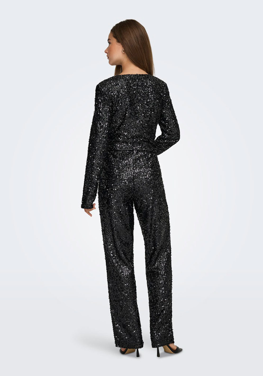 Jdy Sequins Trousers - Black Sequins 2 Shaws Department Stores