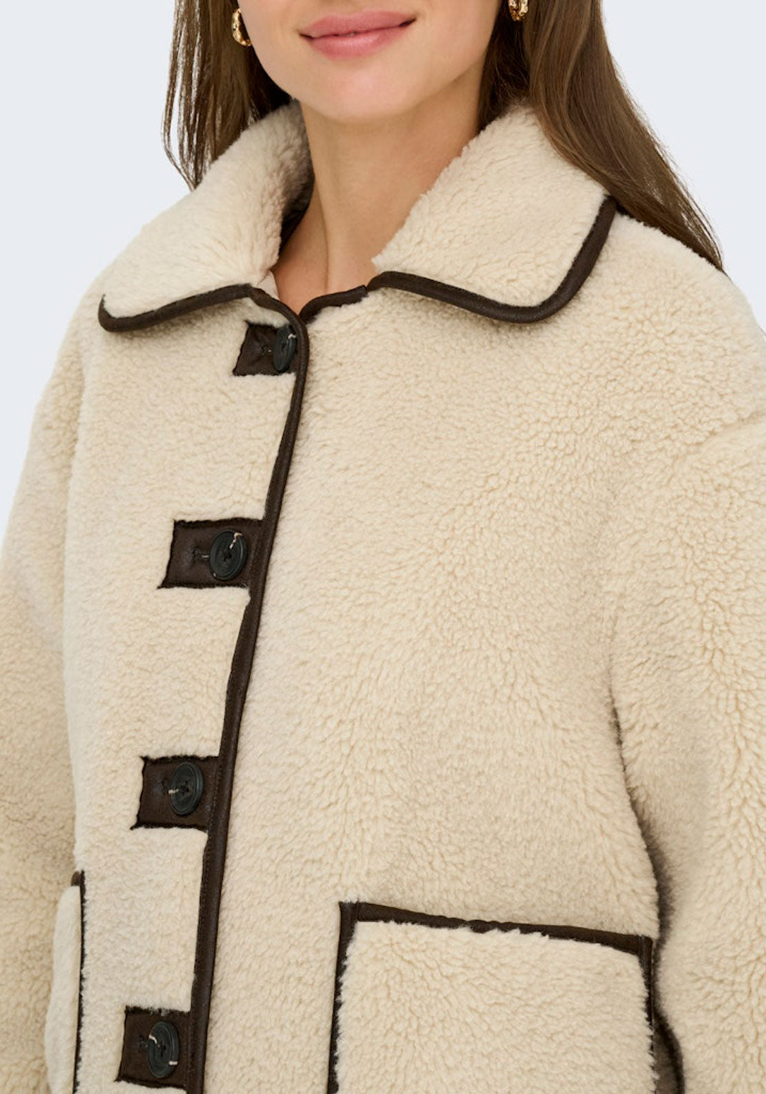Jdy Teddy Jacket - Grey 4 Shaws Department Stores