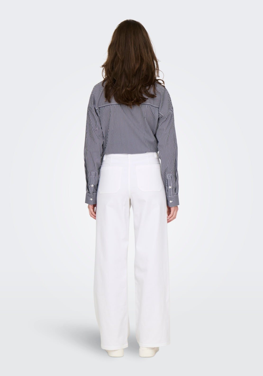 Jdy Iris High Waist Wide Pant - White 2 Shaws Department Stores
