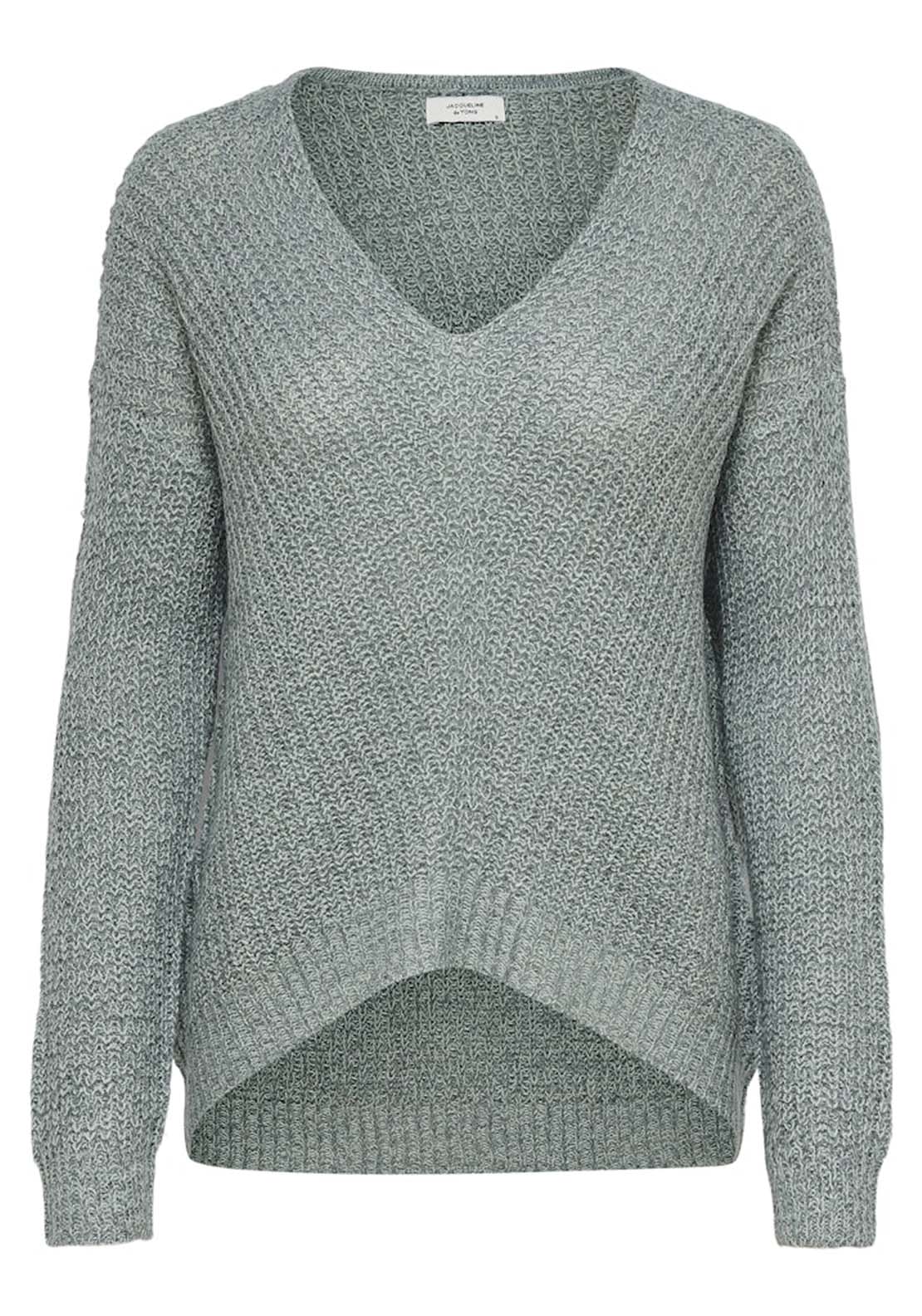 Jdy Long Sleeve V-Neck Jumper - Abyss W. Black Ply 5 Shaws Department Stores