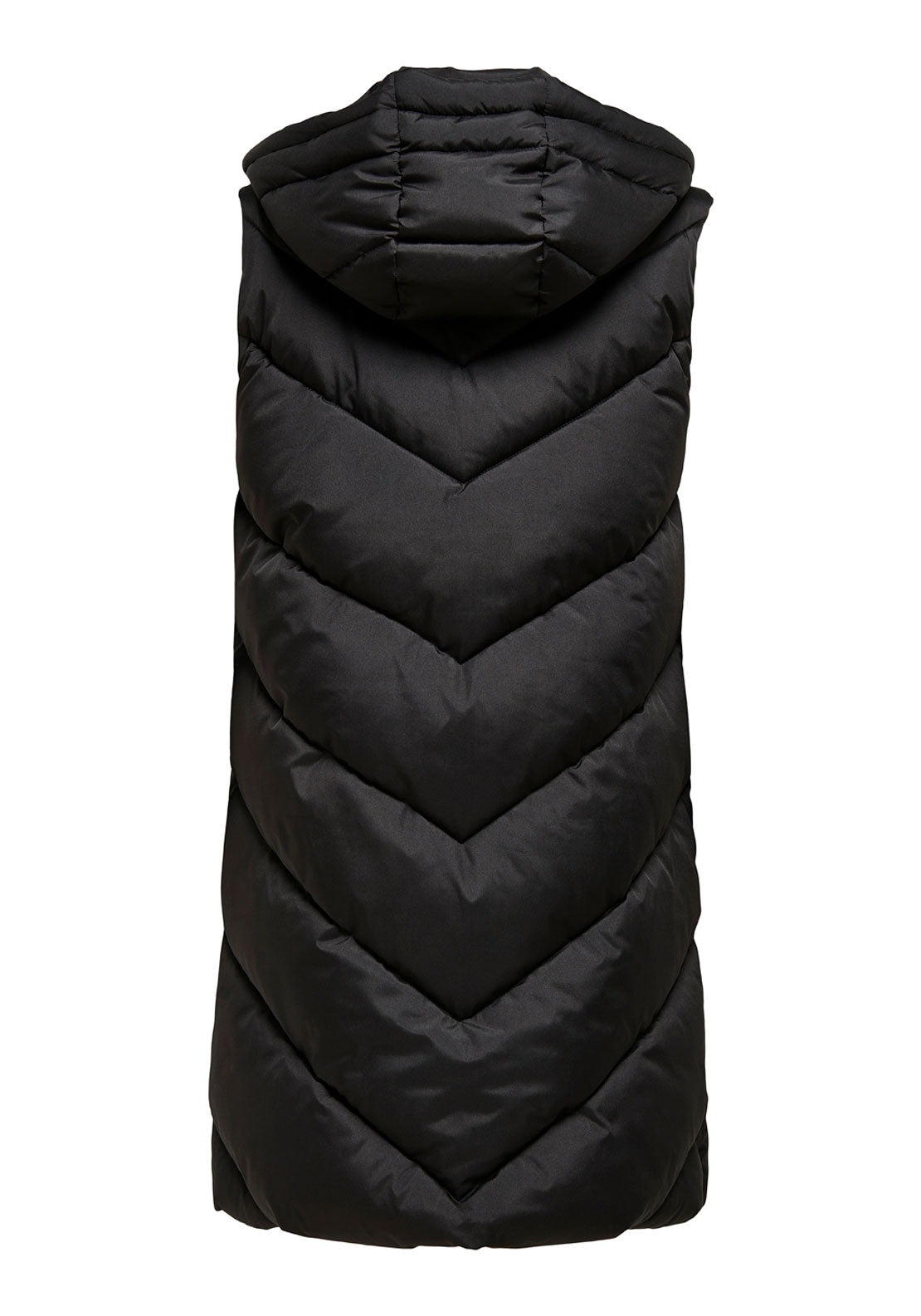 Jdy Skylar Hooded Waist Coat - Forest Night Black 6 Shaws Department Stores