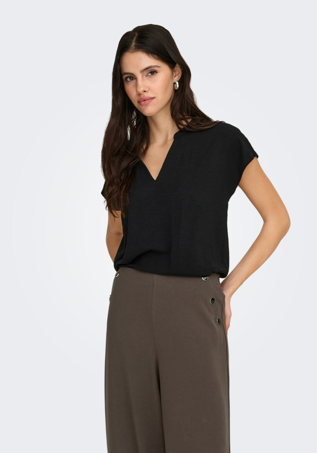 Jdy Lion Life Short Sleeve Top - Black 3 Shaws Department Stores