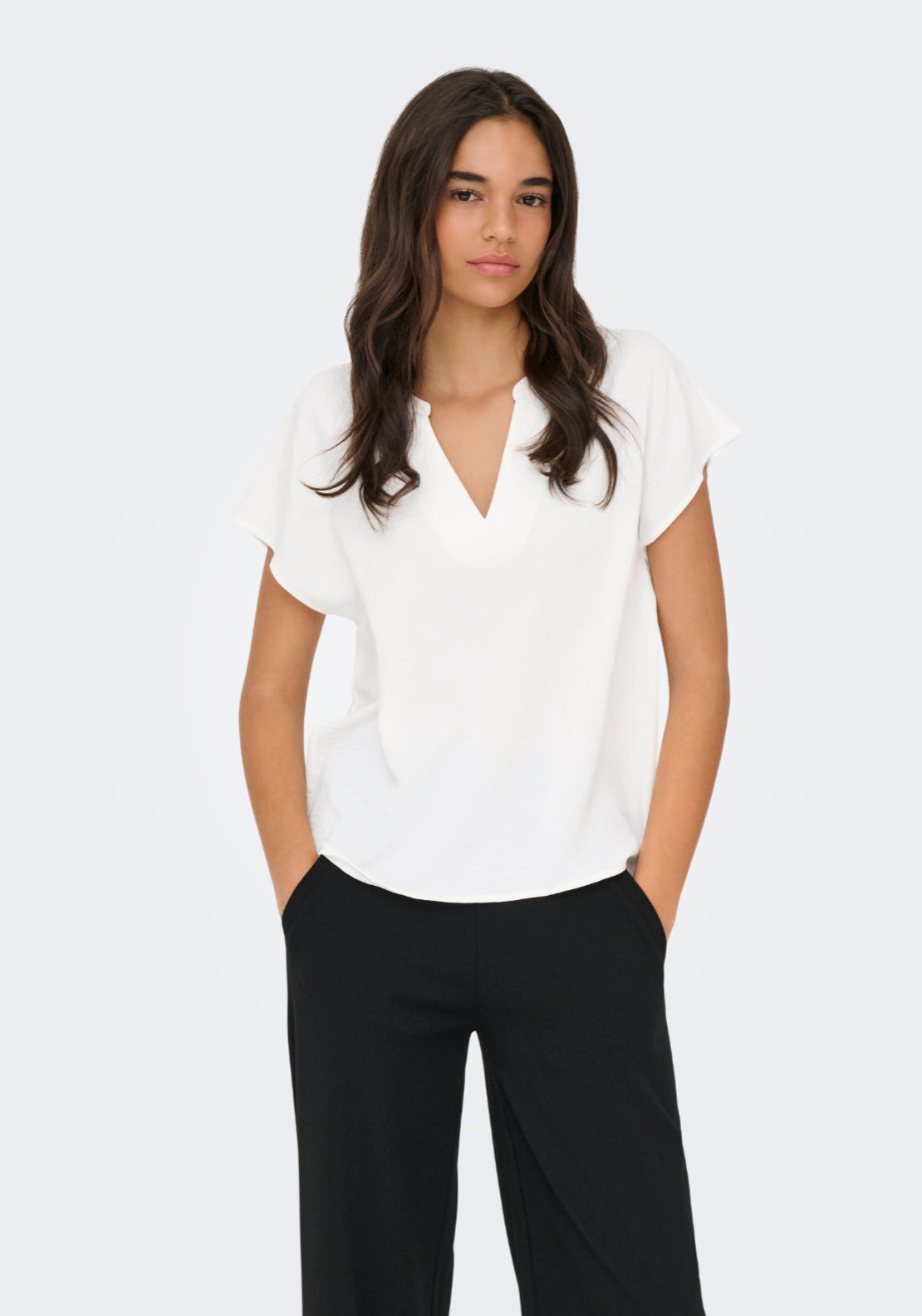 Jdy Lion Life Short Sleeve Top - White 3 Shaws Department Stores