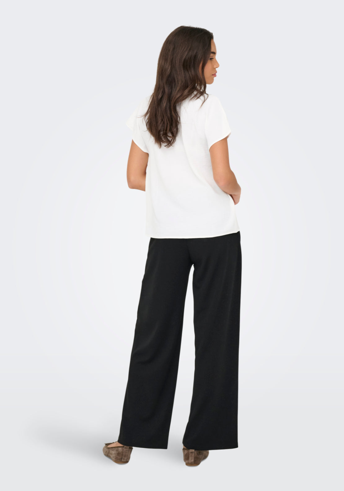 Jdy Lion Life Short Sleeve Top - White 2 Shaws Department Stores