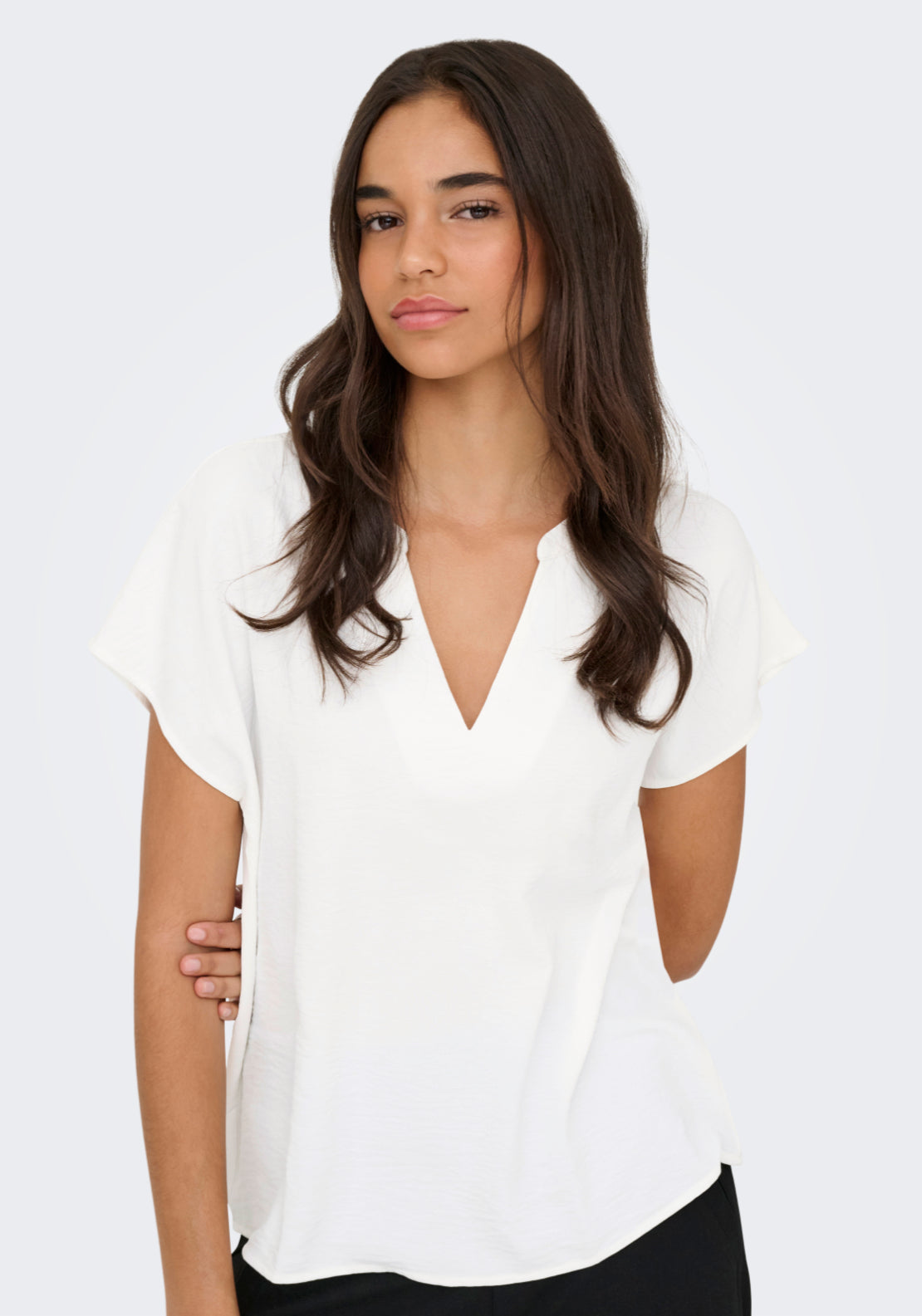 Jdy Lion Life Short Sleeve Top - White 1 Shaws Department Stores