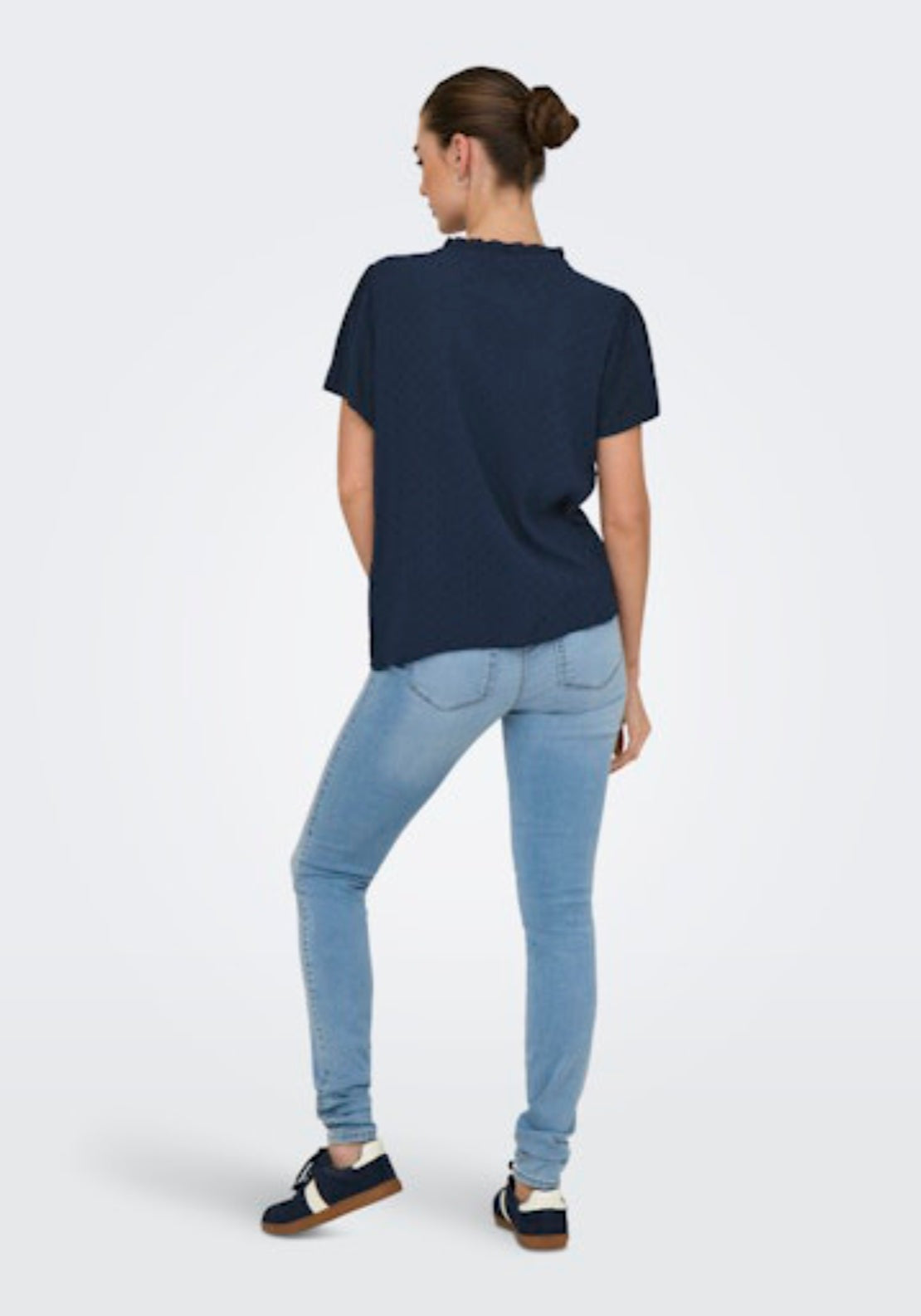 Jdy Lima Life Short Sleeve Top - Black Iris 2 Shaws Department Stores