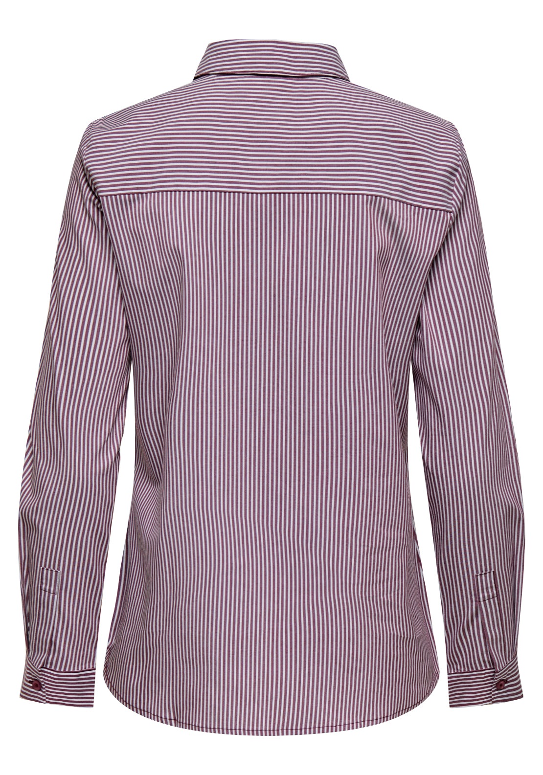 Jdy Mio Long Sleeve Shirt - Cabernet White Stripes 7 Shaws Department Stores