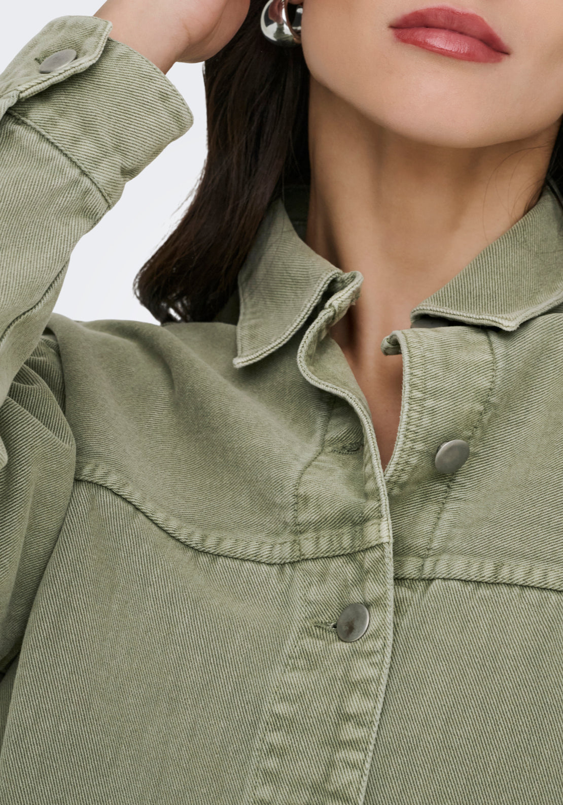 Jdy Noma Long Sleeve Shacket - Kalamata 3 Shaws Department Stores