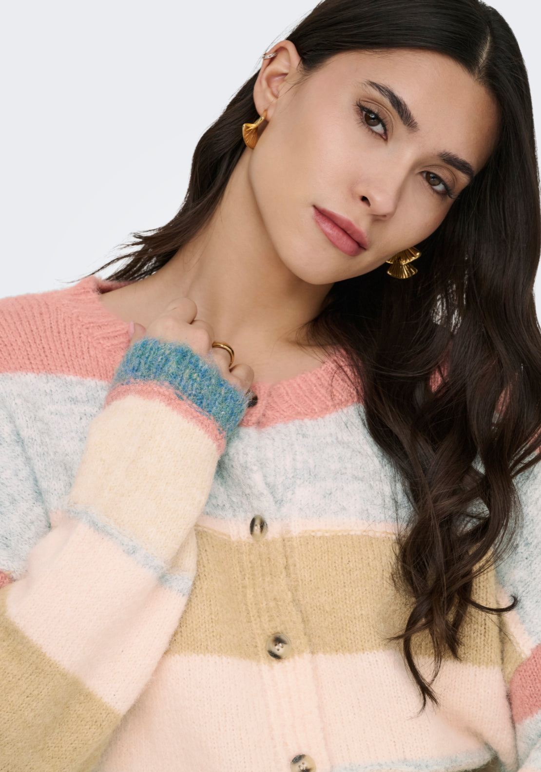 Jdy Cassidy Life Long Sleeve Round Neck Cardigan - Desert Sand 3 Shaws Department Stores