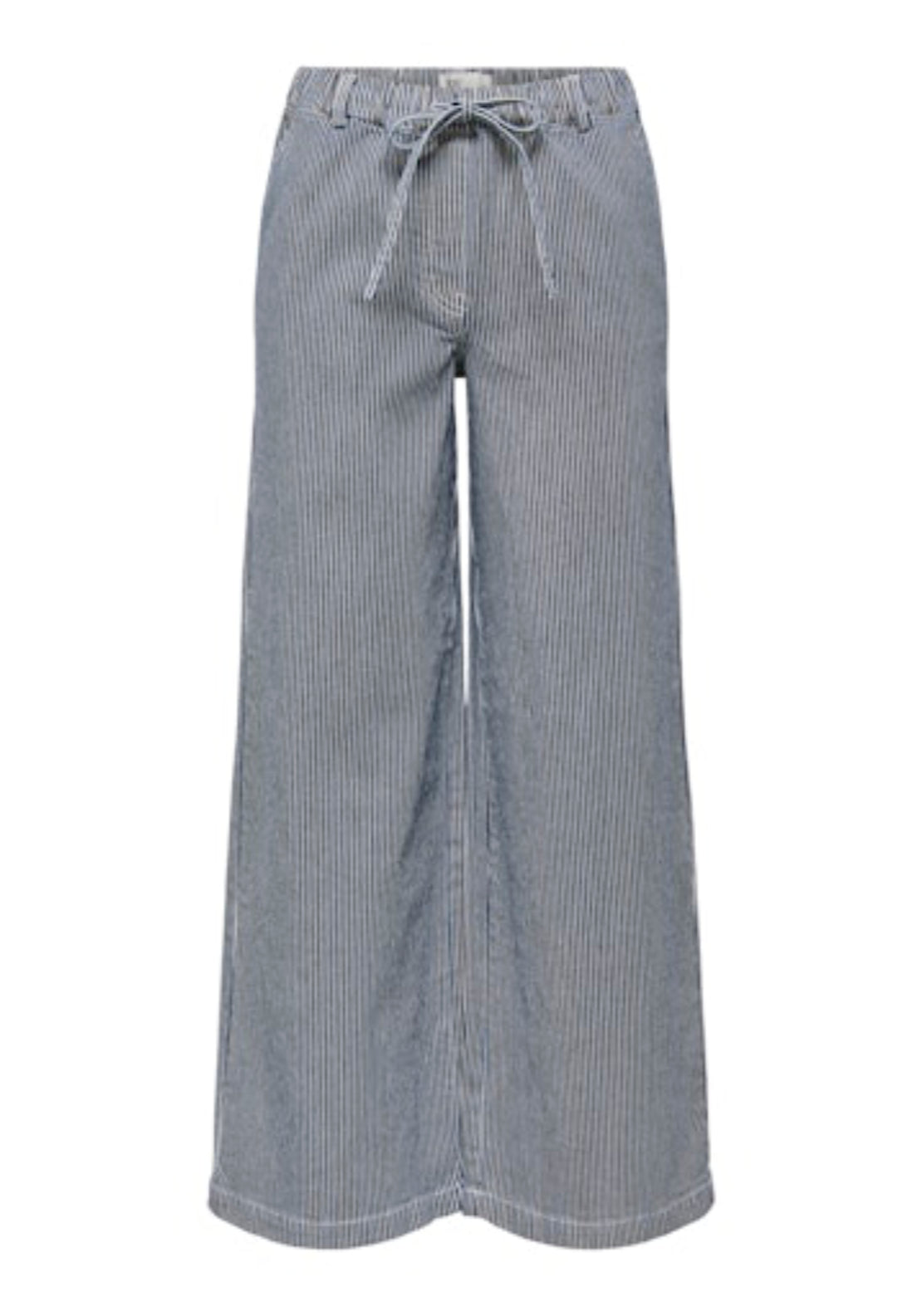 Jdy Nikita Medium Waist Wide String Pant - Black Iris/cloud Dancer 1 Shaws Department Stores