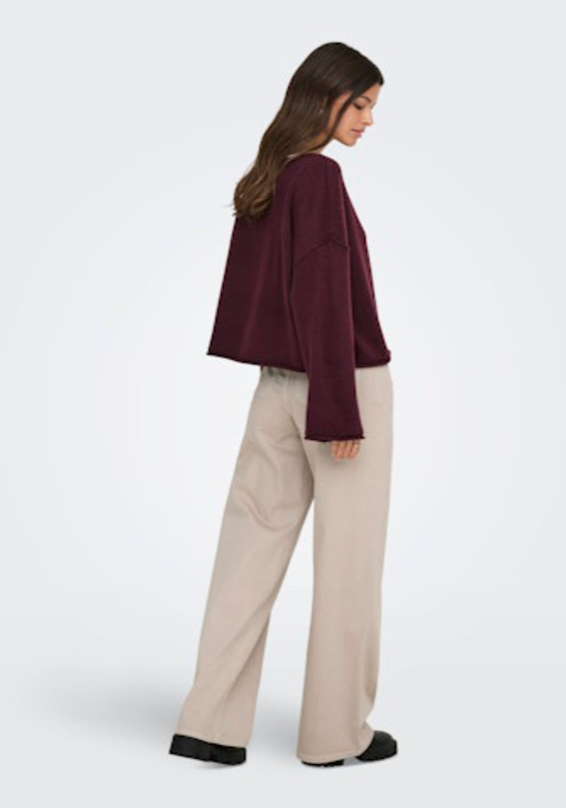 Jdy Iris High Waist Wide Pant - Chateau Gray 2 Shaws Department Stores