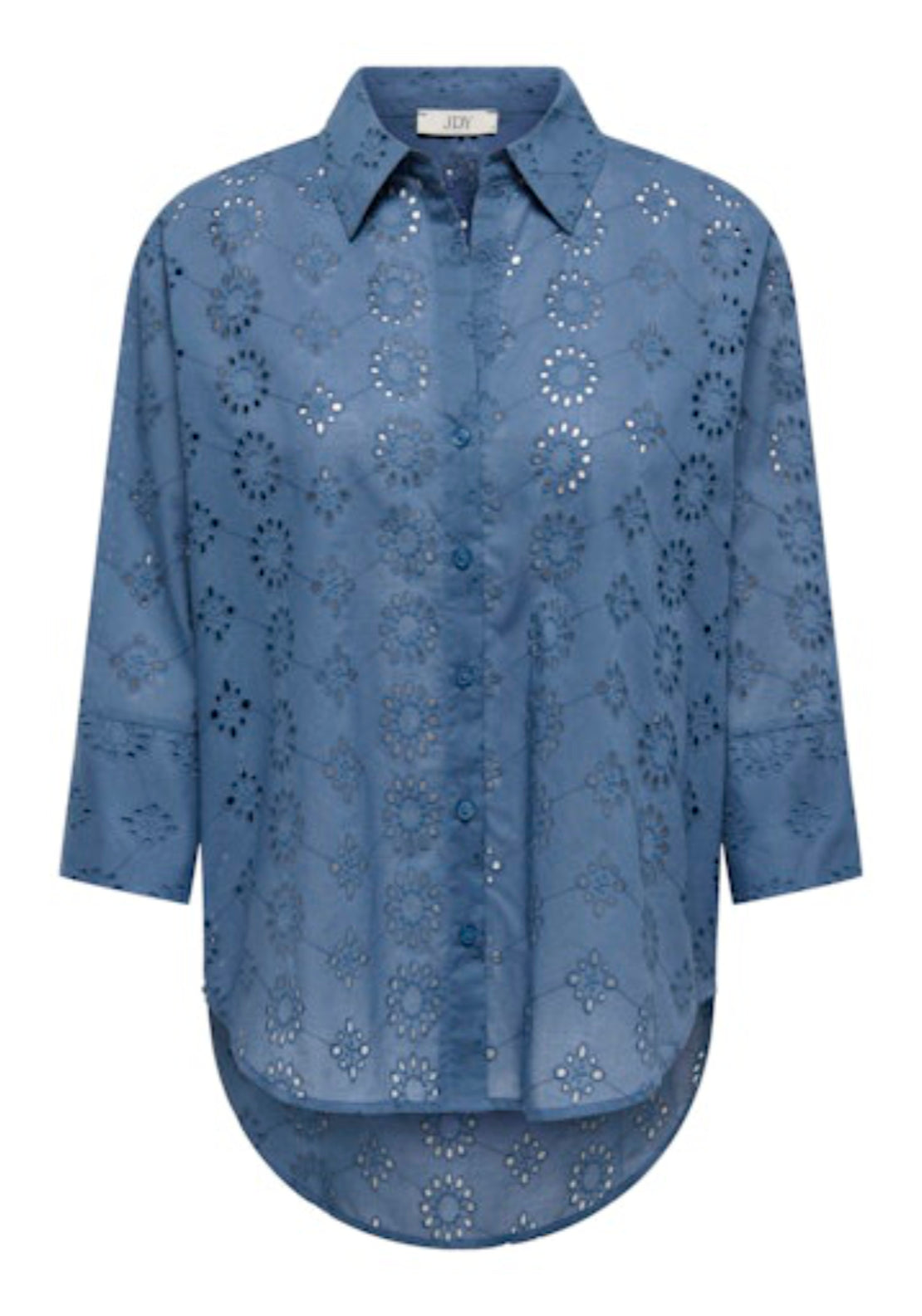 Jdy Tallie 3/4 Long Shirt - Blue 3 Shaws Department Stores