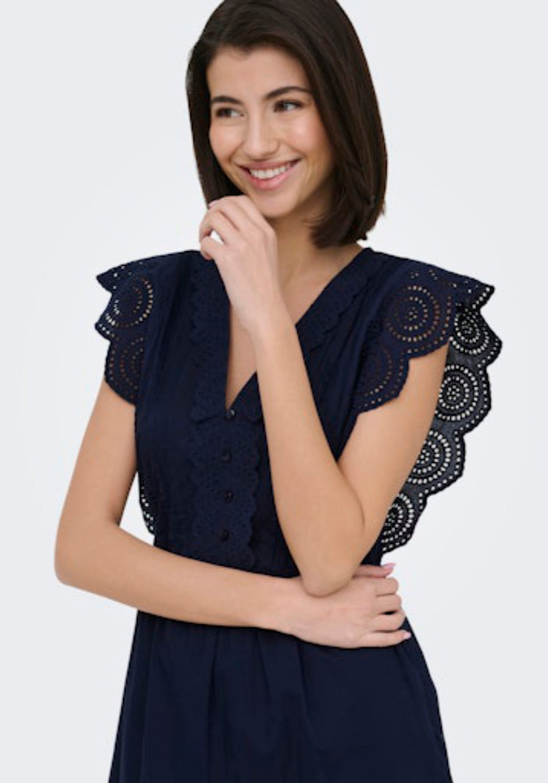 Jdy Sara Sleeveless Lace Dress - Black Iris 3 Shaws Department Stores