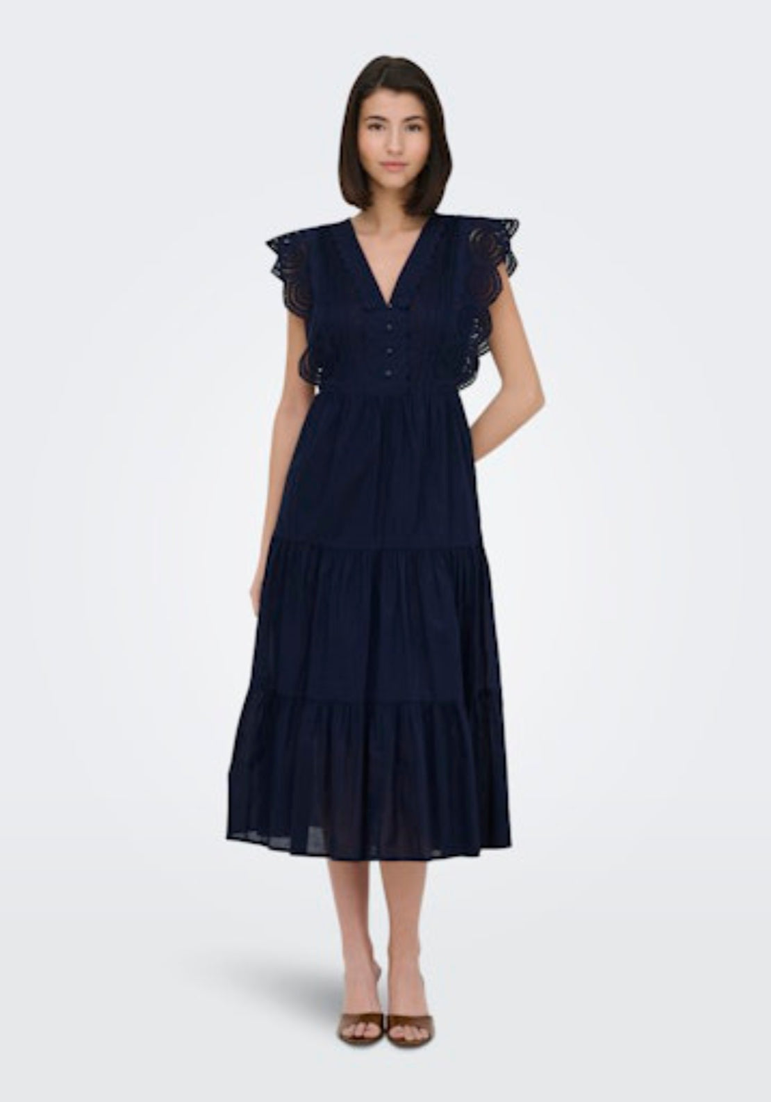 Jdy Sara Sleeveless Lace Dress - Black Iris 1 Shaws Department Stores