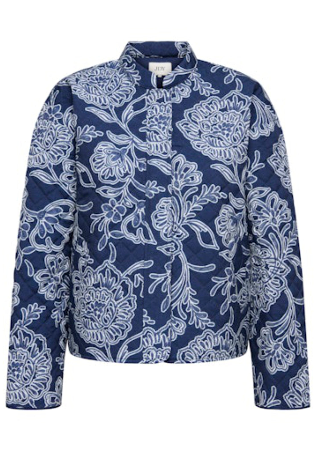 Jdy Fia Long Sleeve Quilt Shacket - Blue Denim 1 Shaws Department Stores