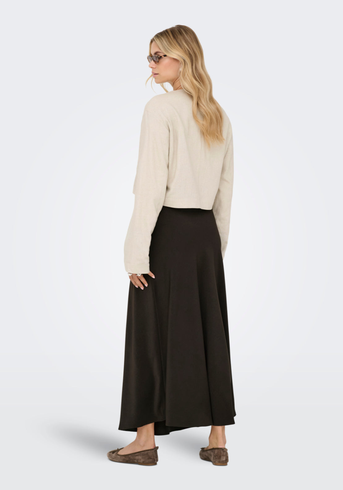 Jdy Aya Life Mid Waist Maxi Skirt - Chocolate Torte 2 Shaws Department Stores
