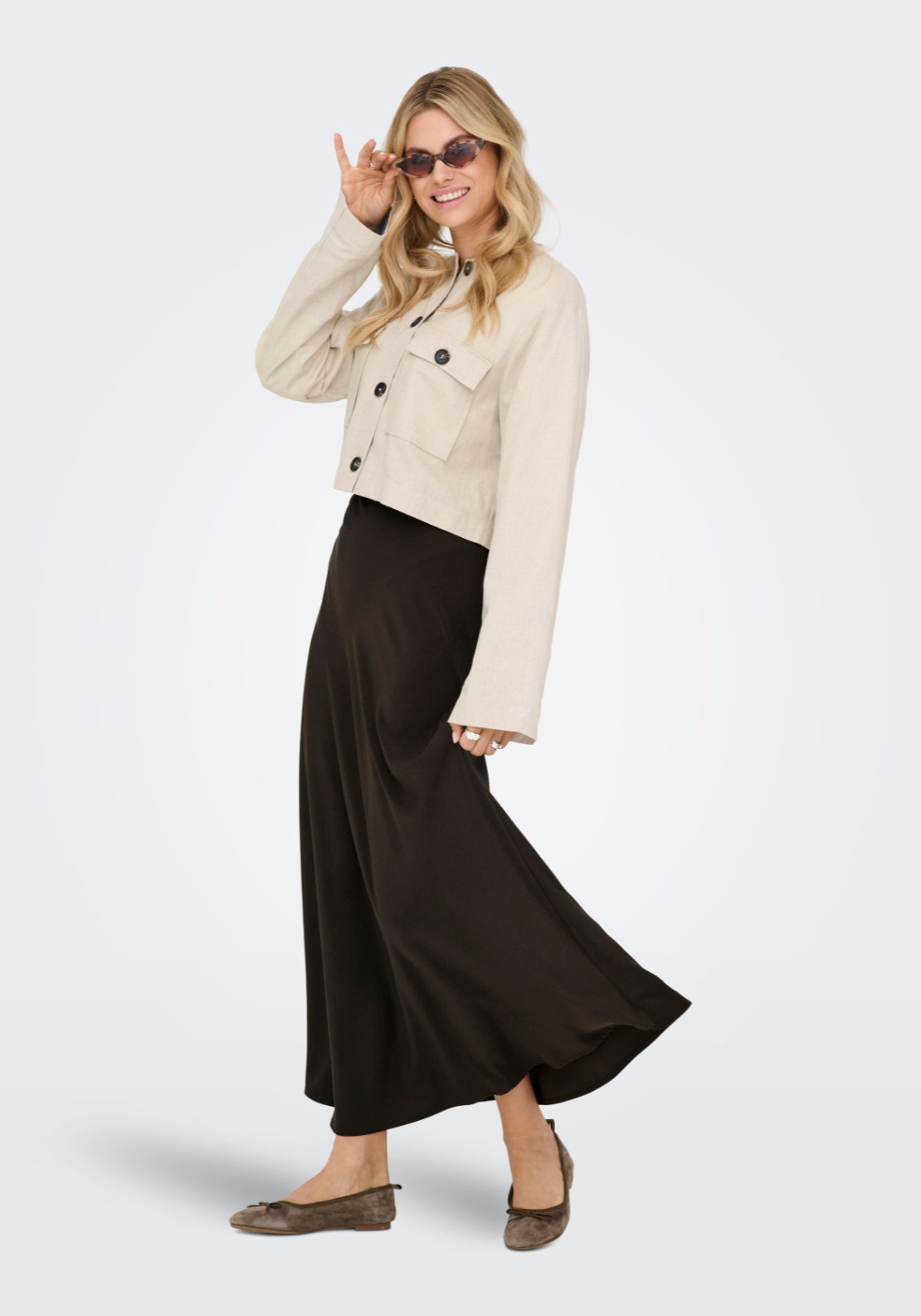 Jdy Aya Life Mid Waist Maxi Skirt - Chocolate Torte 3 Shaws Department Stores