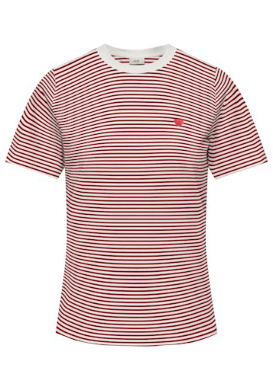 Jdy Pisa Short Sleeve Print Top - Cloud Dancer/rhubarb Stripes 6 Shaws Department Stores