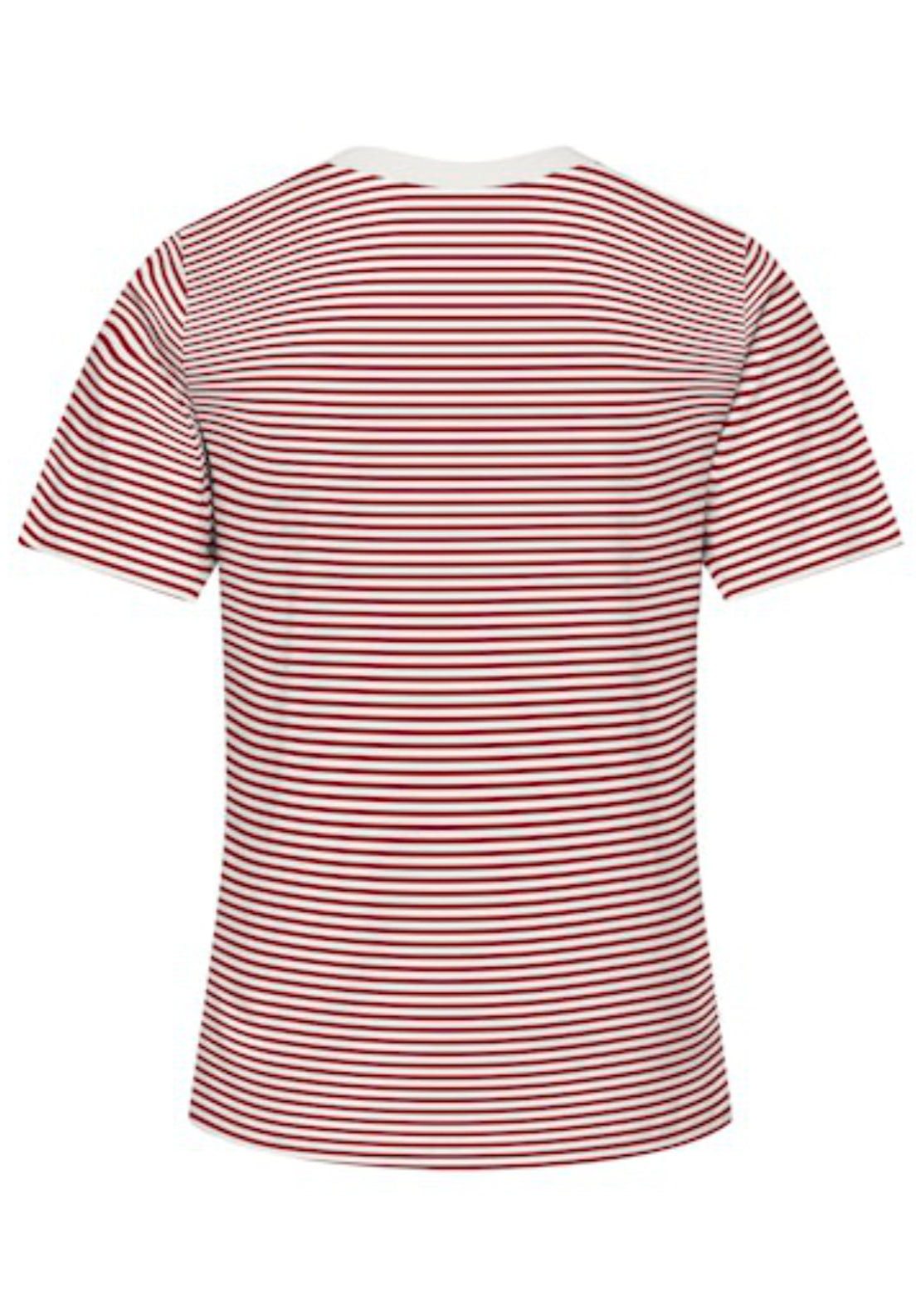 Jdy Pisa Short Sleeve Print Top - Cloud Dancer/rhubarb Stripes 7 Shaws Department Stores