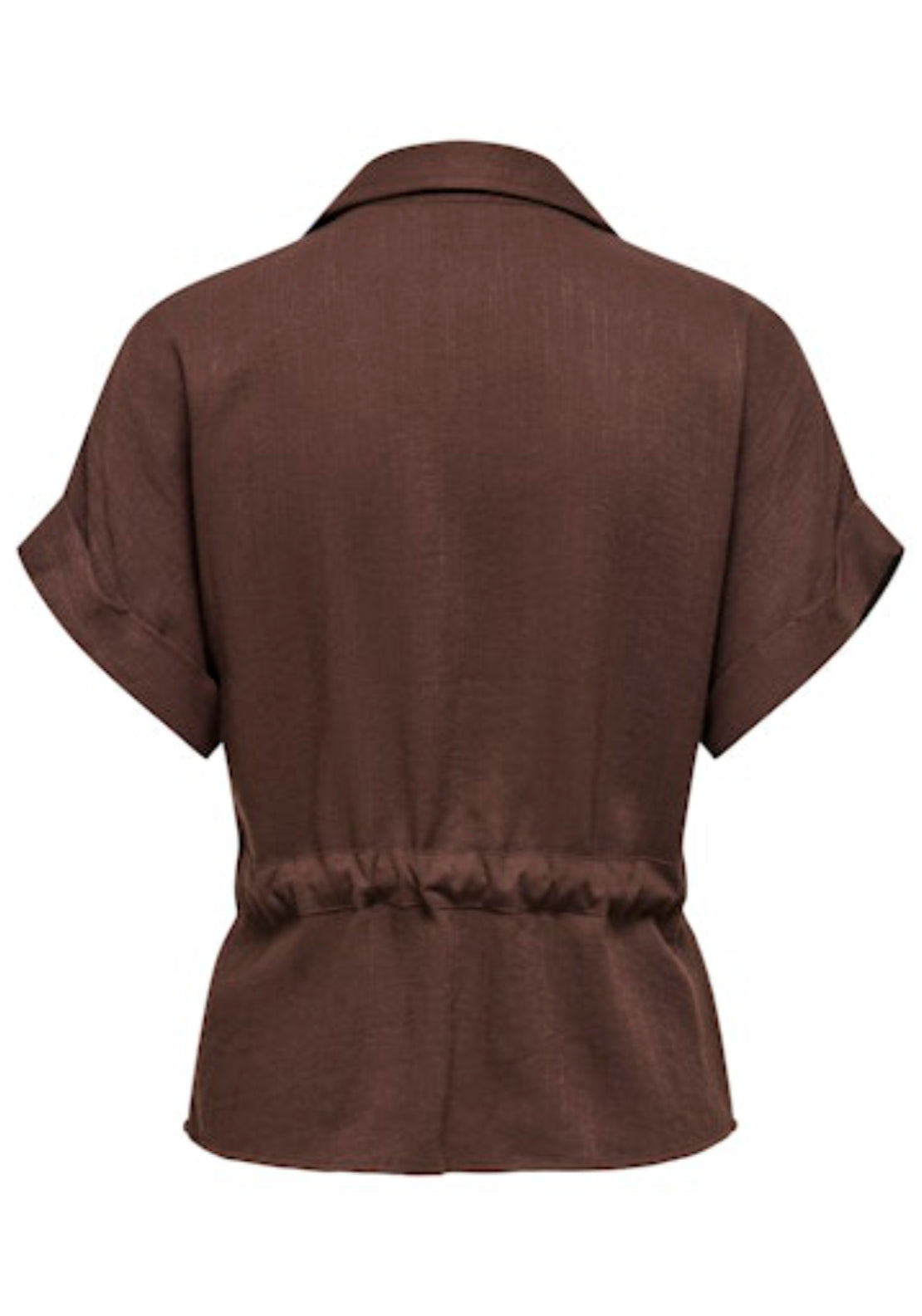 Jdy Mille Short Sleeve Zip Shirt - Chicory Coffee 7 Shaws Department Stores