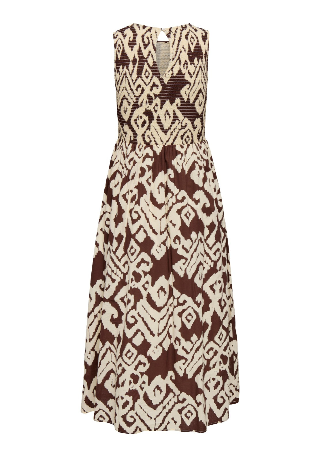 Jdy Diego Sleeveless Smock Midi Dress - Chocolate Torte/cloud Dancer 7 Shaws Department Stores