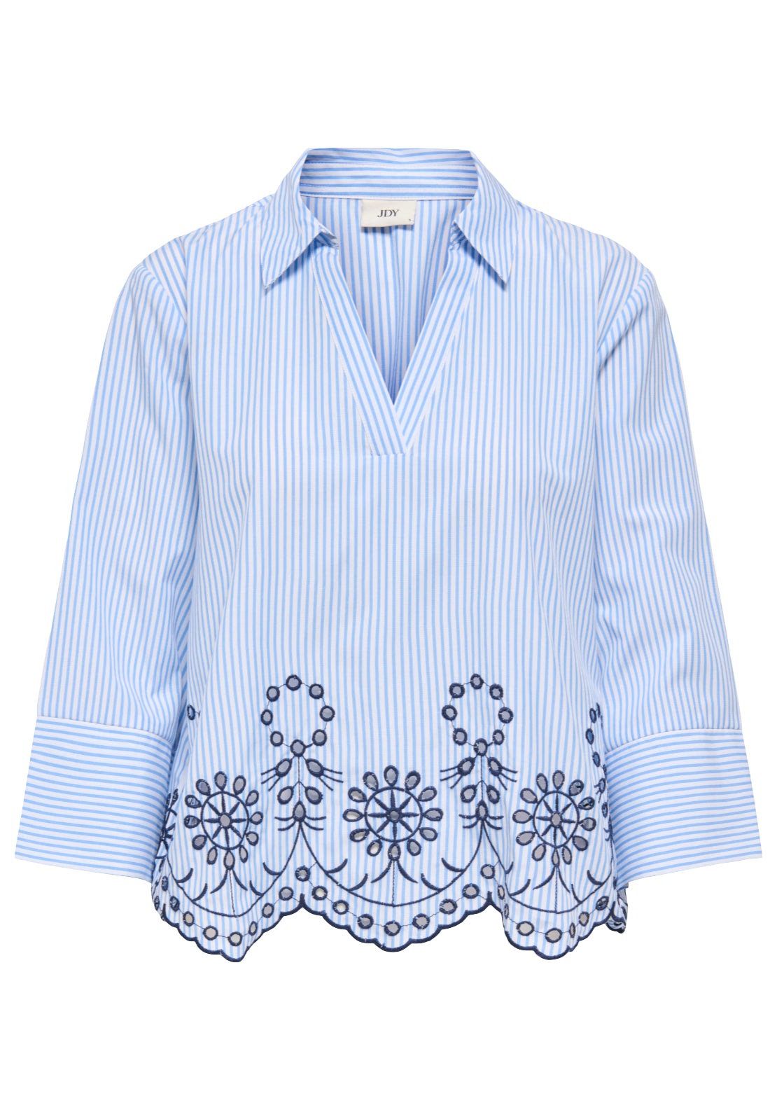 Jdy Bille Long Sleeve Embroidery Top - White Provence 1 Shaws Department Stores