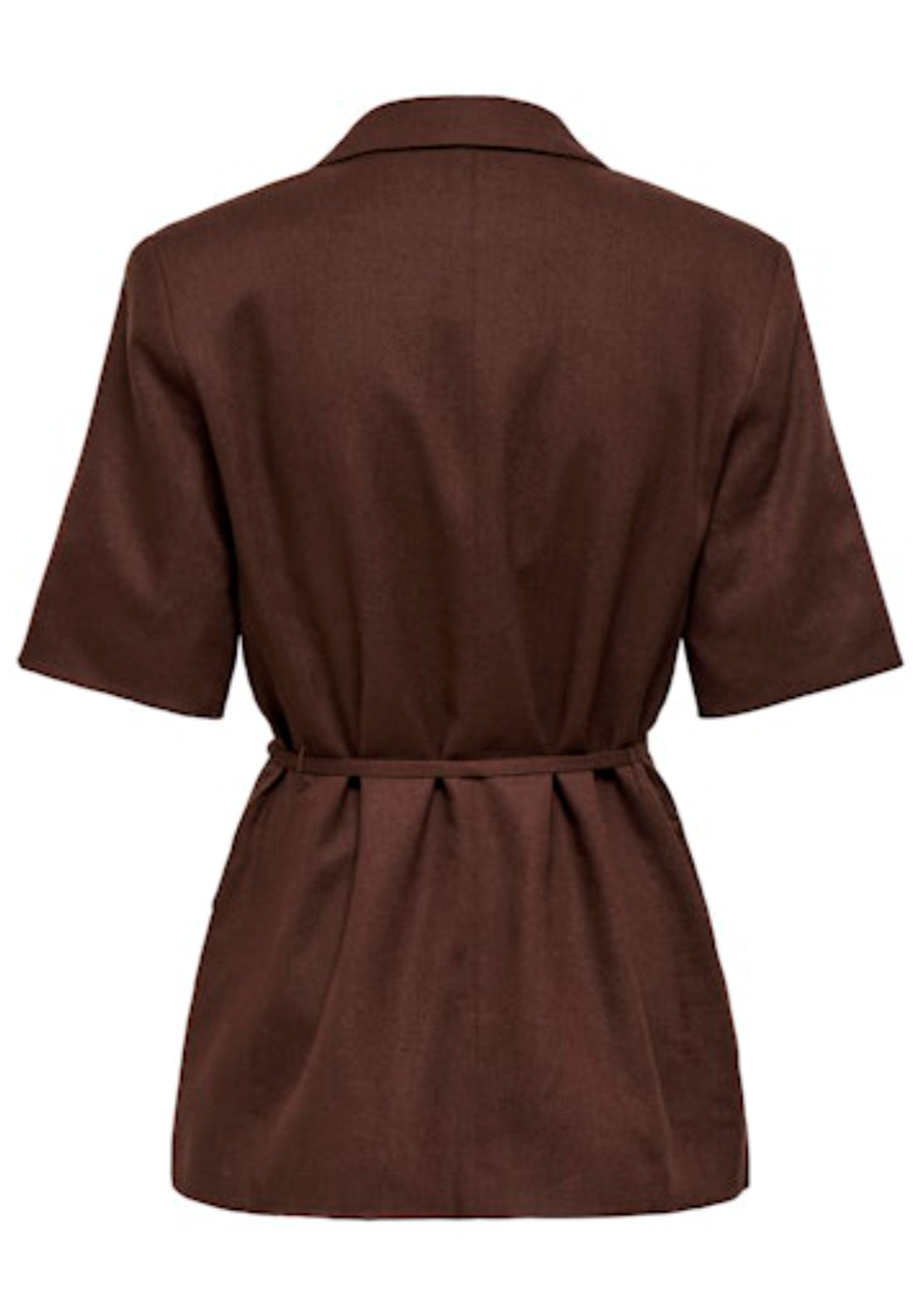 Jdy Naomi Linen Short Sleeve Belt Blazer - Chicory Coffee 7 Shaws Department Stores