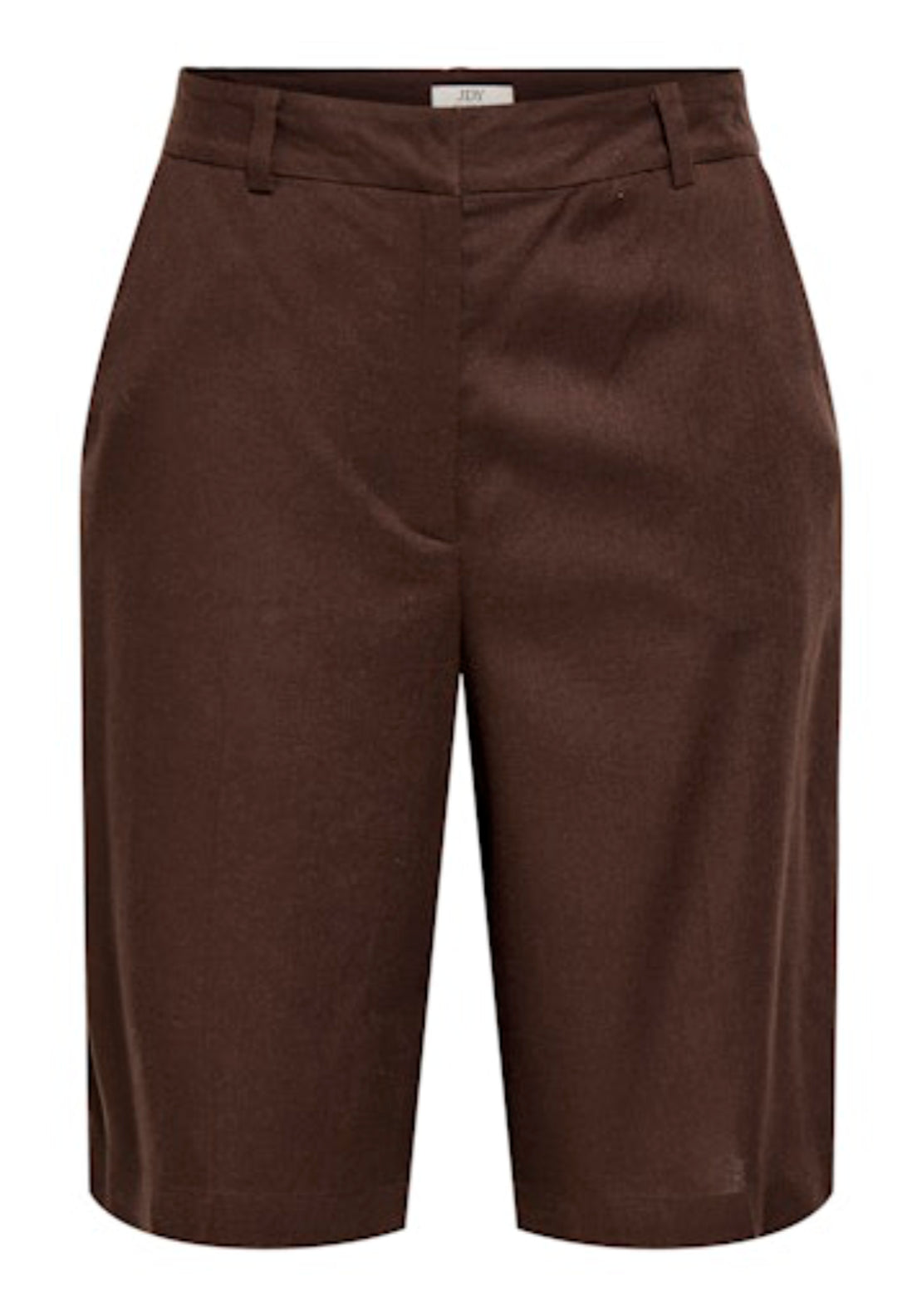 Jdy Naomi Linen Medium Waist Bermuda Shorts - Chicory Coffee 5 Shaws Department Stores