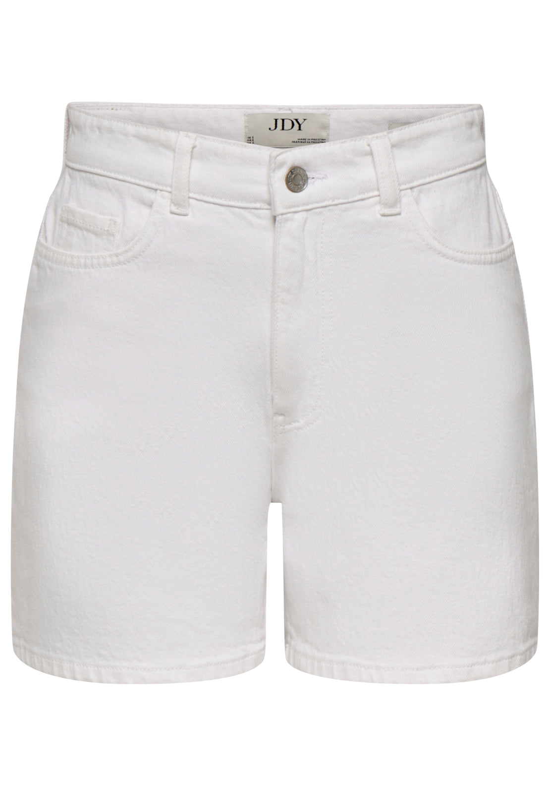 Jdy Larisa High Waist Denim Shorts - White Denim 1 Shaws Department Stores