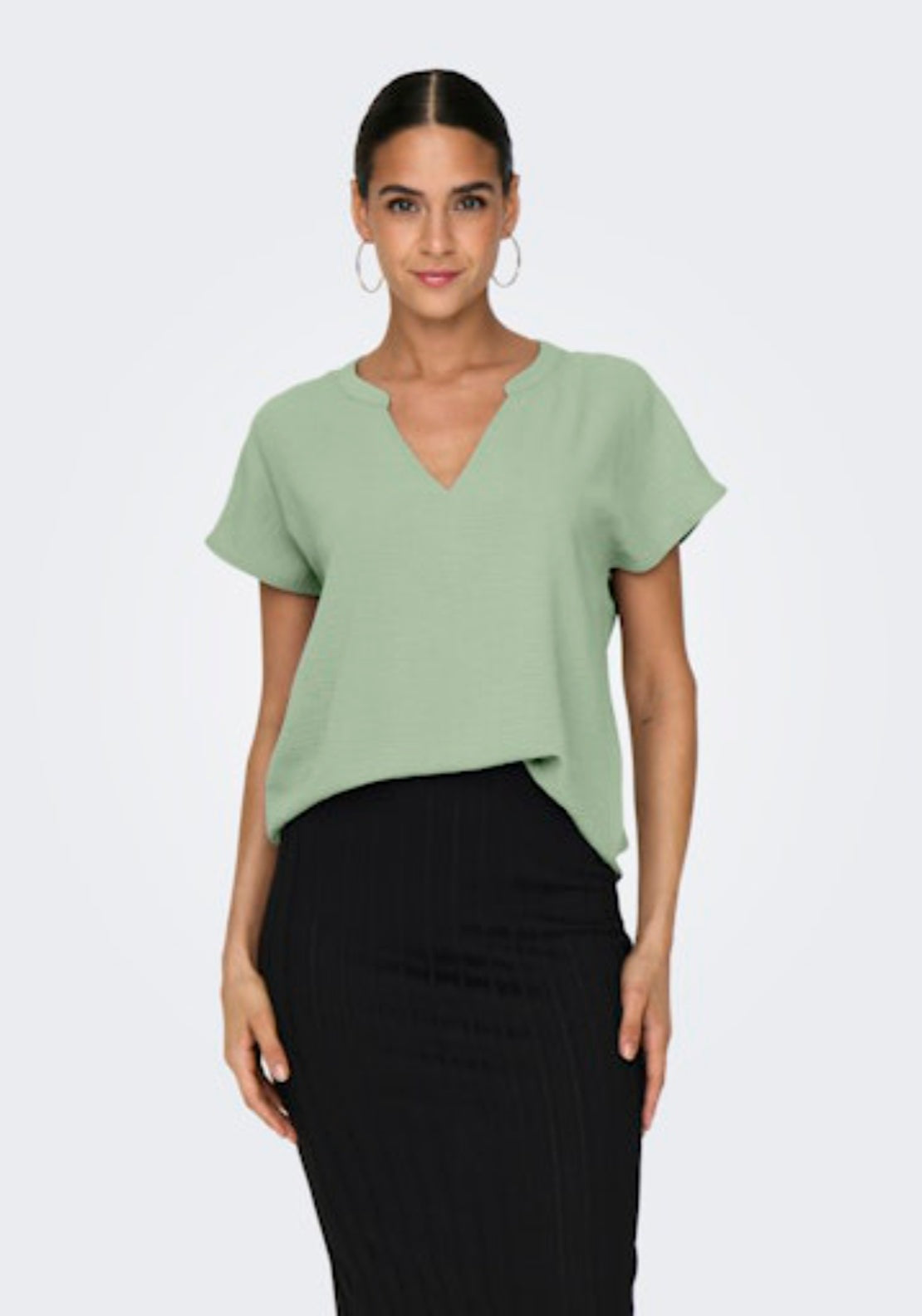 Jdy Lion Life Short Sleeve Top - Laurel Green 1 Shaws Department Stores