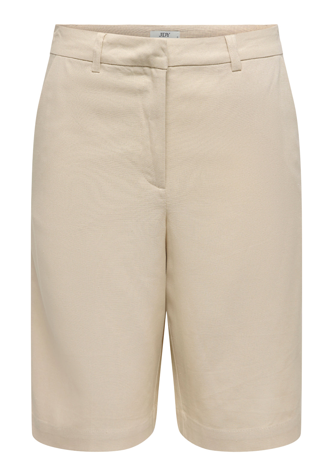 Jdy Naomi Linen Medium Waist Bermuda Shorts - Wheat 1 Shaws Department Stores