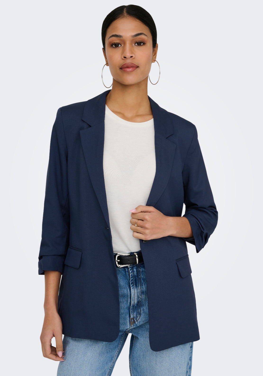 Jdy Eliza 3/4 Blazer - Black Iris 1 Shaws Department Stores