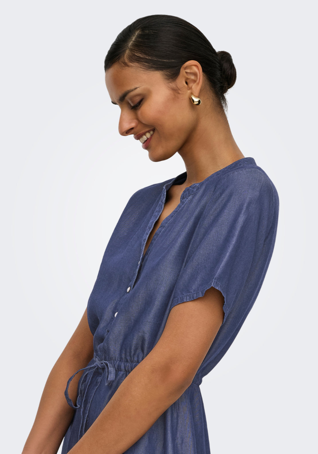 Jdy Jasper Short Sleeve Dress - Dark Blue Denim 5 Shaws Department Stores