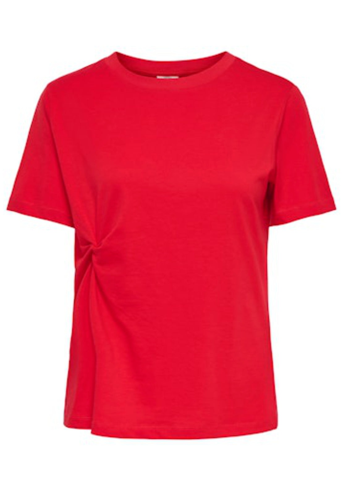 Jdy Gaisa Short Sleeve Knot Top - Tomato 1 Shaws Department Stores