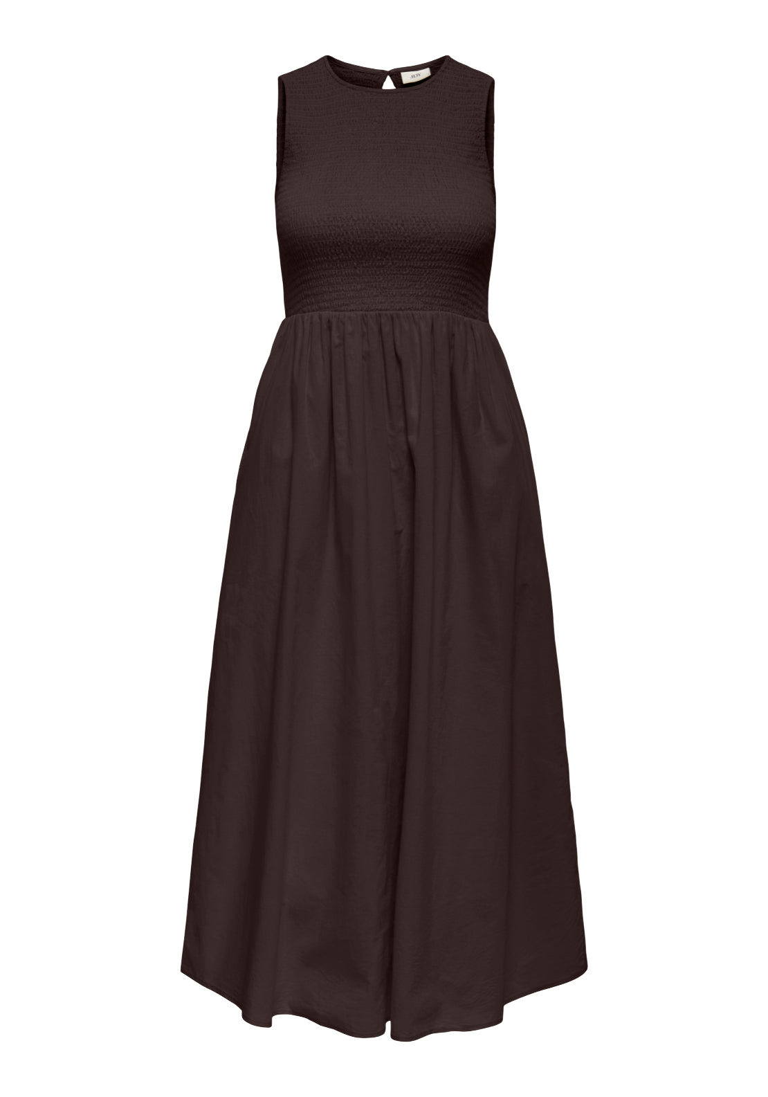 Jdy Diego Sleeveless Smock Midi Dress - Chocolate Torte 1 Shaws Department Stores
