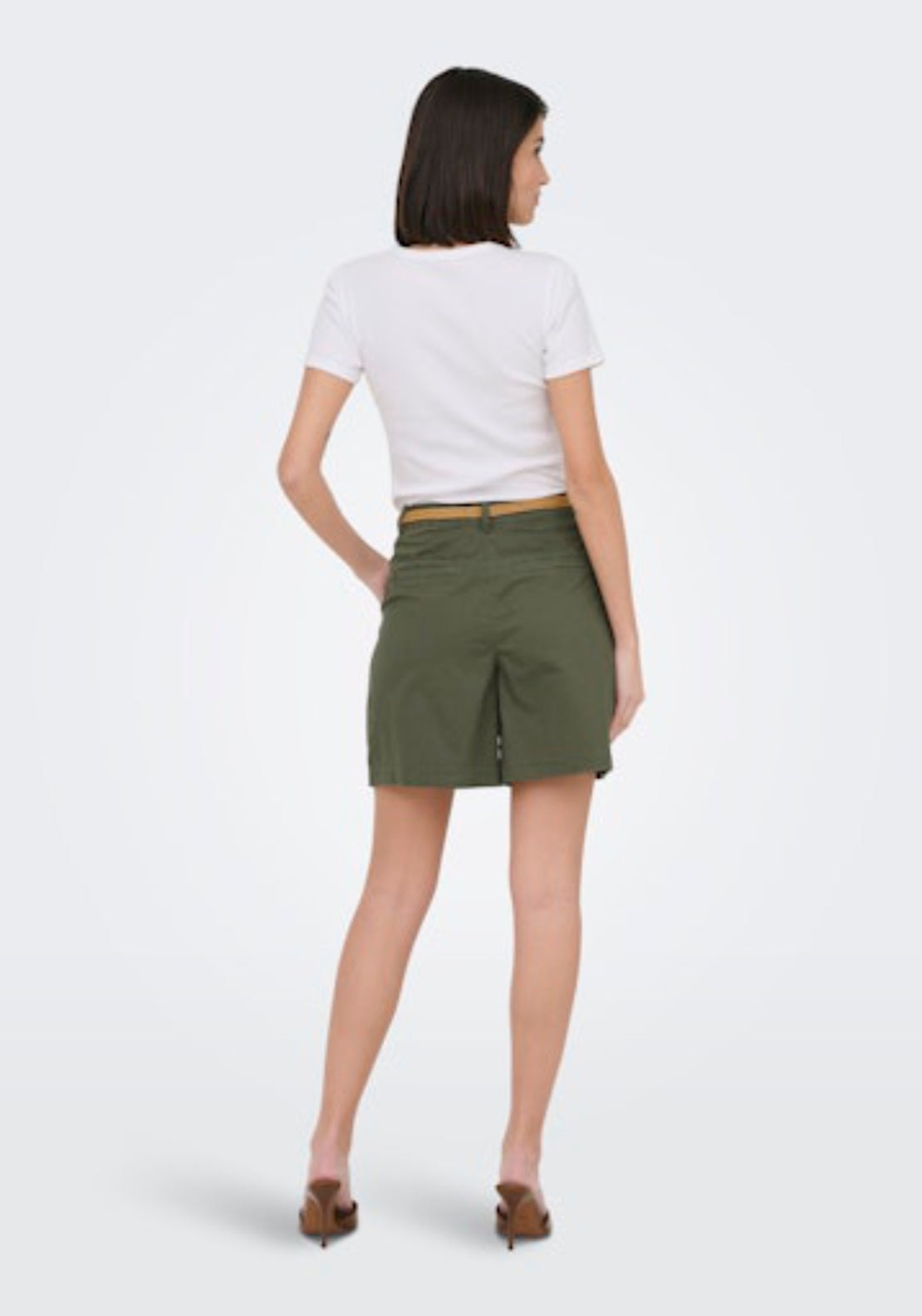 Jdy Chicago Medium Waist Bermuda Shorts - Kalamata 2 Shaws Department Stores