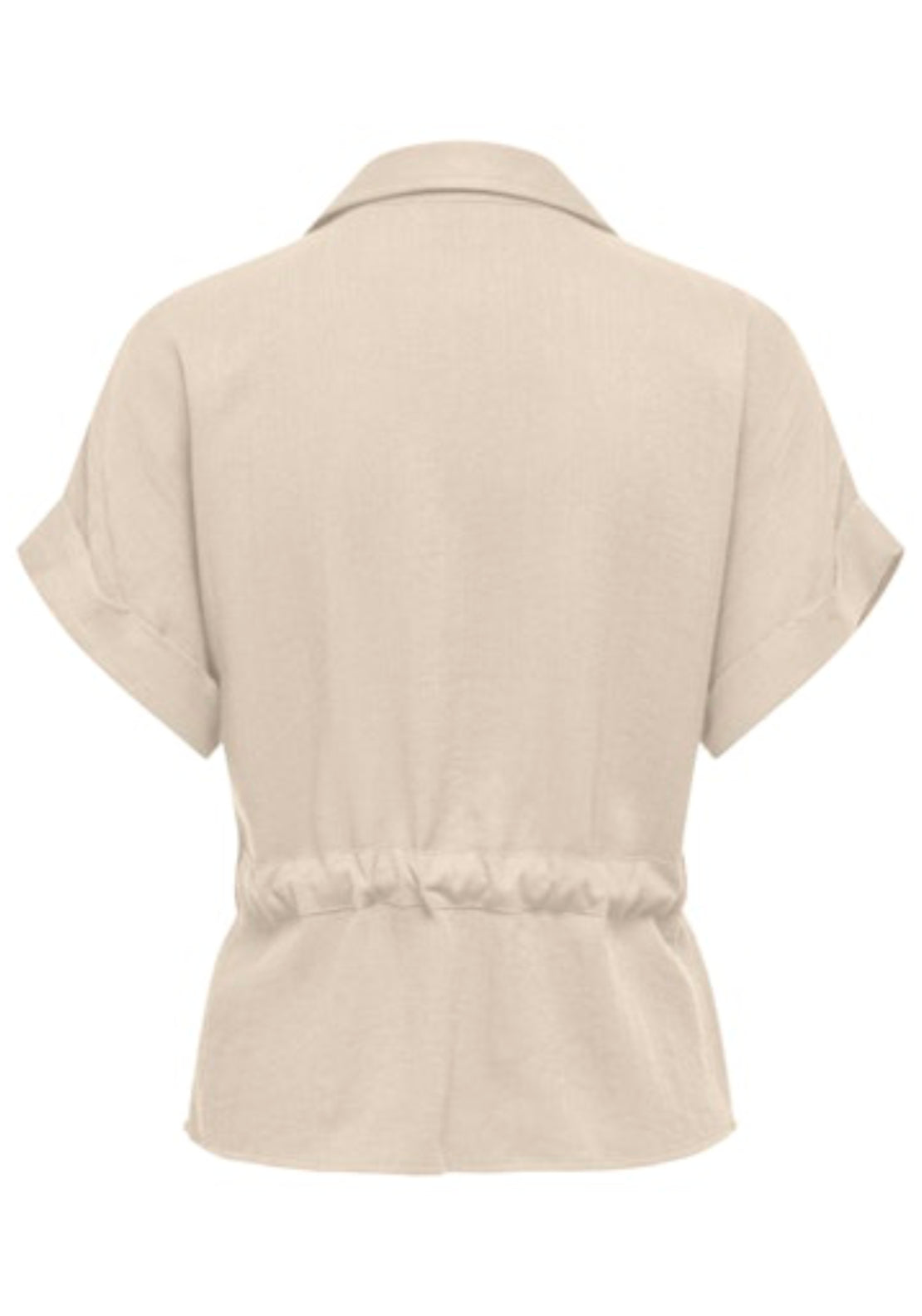 Jdy Mille Short Sleeve Zip Shirt - Sandshell 2 Shaws Department Stores