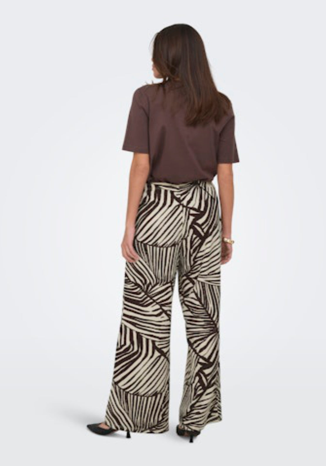 Jdy Debbie New Loose Pant - Sandshell Chocolate Torte 2 Shaws Department Stores