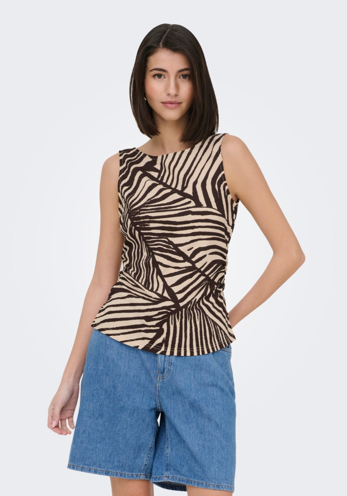 Jdy Debbie Sleeveless Top - Sandshell Chocolate Torte 3 Shaws Department Stores