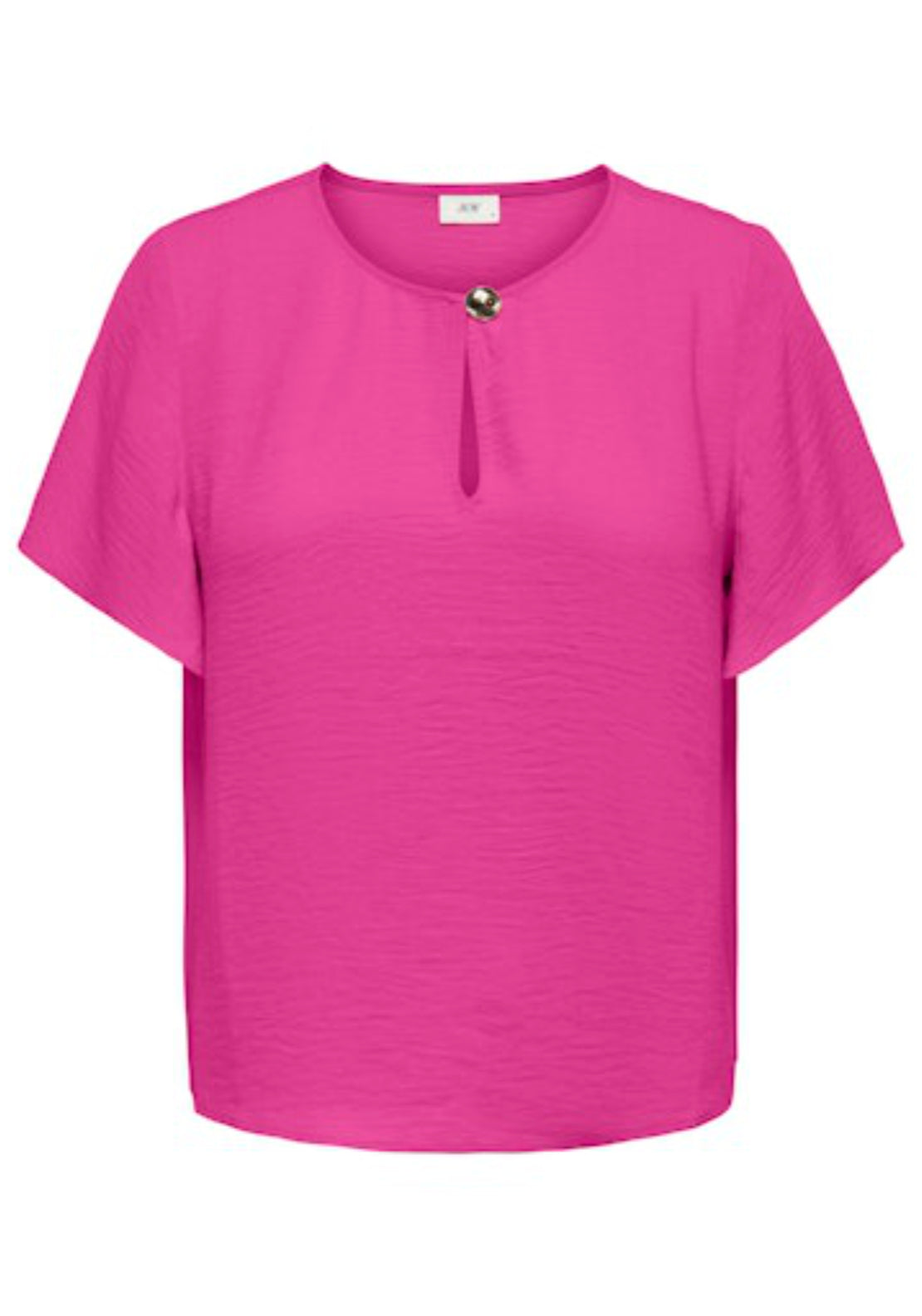 Divya Life Short Sleeve Button Top - Rose Violet