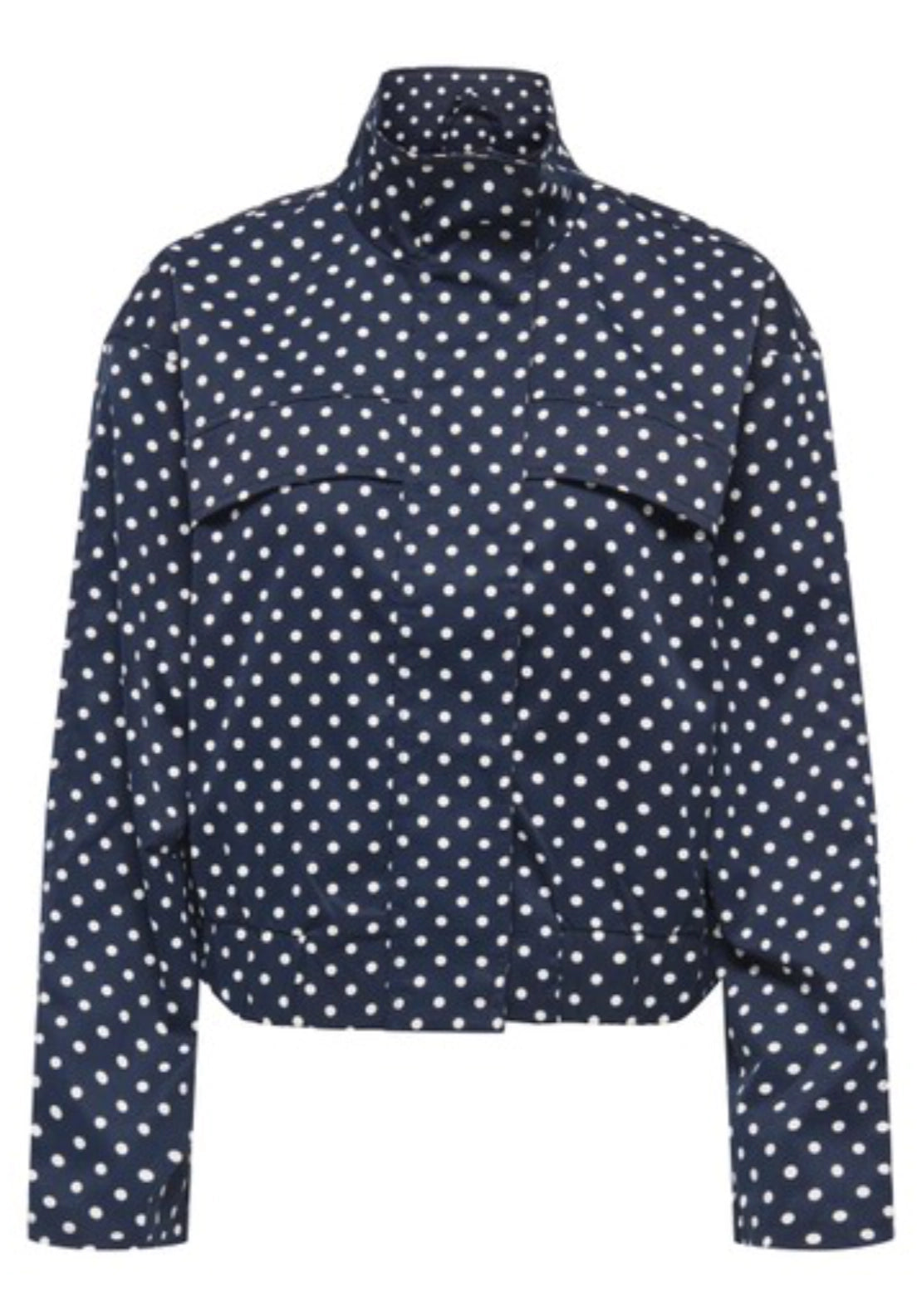 Jdy Naomi Long Sleeve Jacket - Sky Captain White Dots 6 Shaws Department Stores