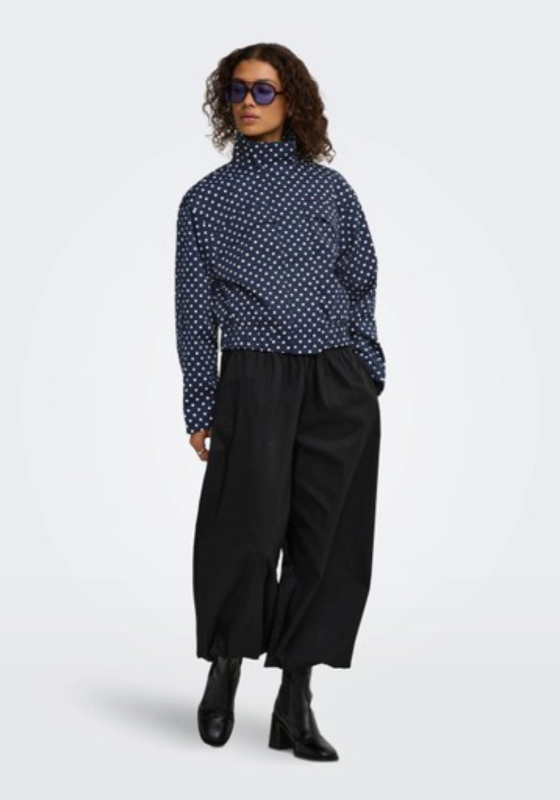 Jdy Naomi Long Sleeve Jacket - Sky Captain White Dots 5 Shaws Department Stores