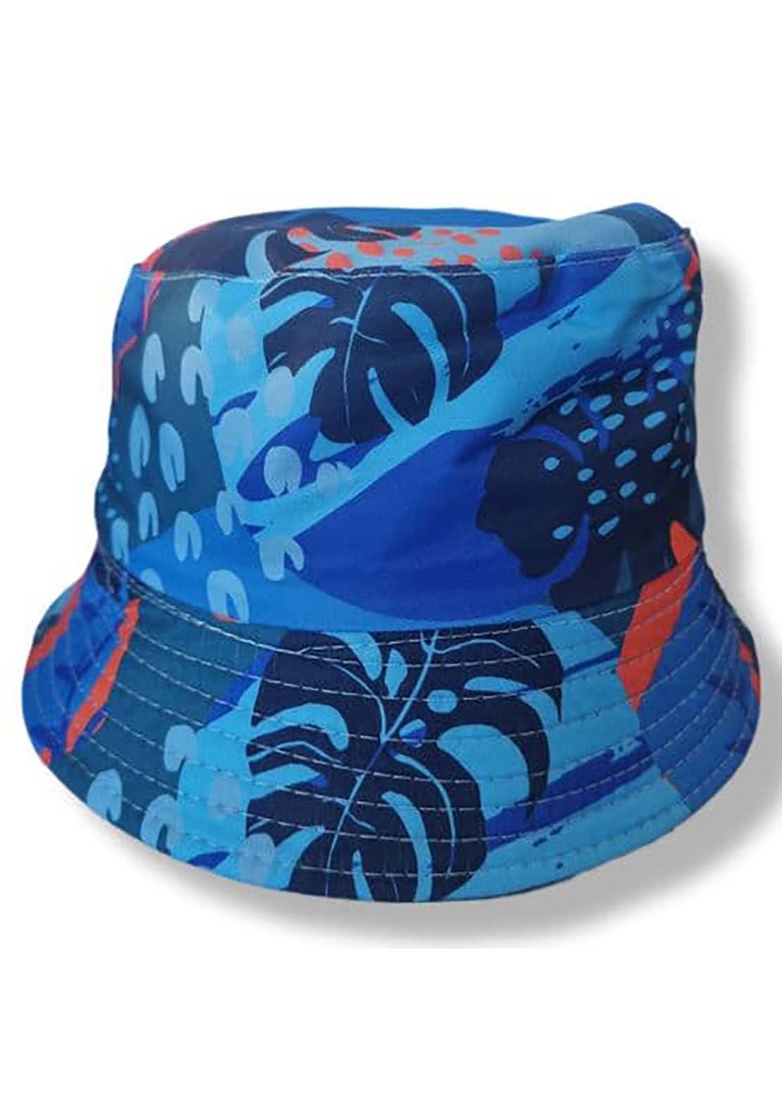 Passion Accessories Leaf Reversible Bucket Hat - Blue 1 Shaws Department Stores