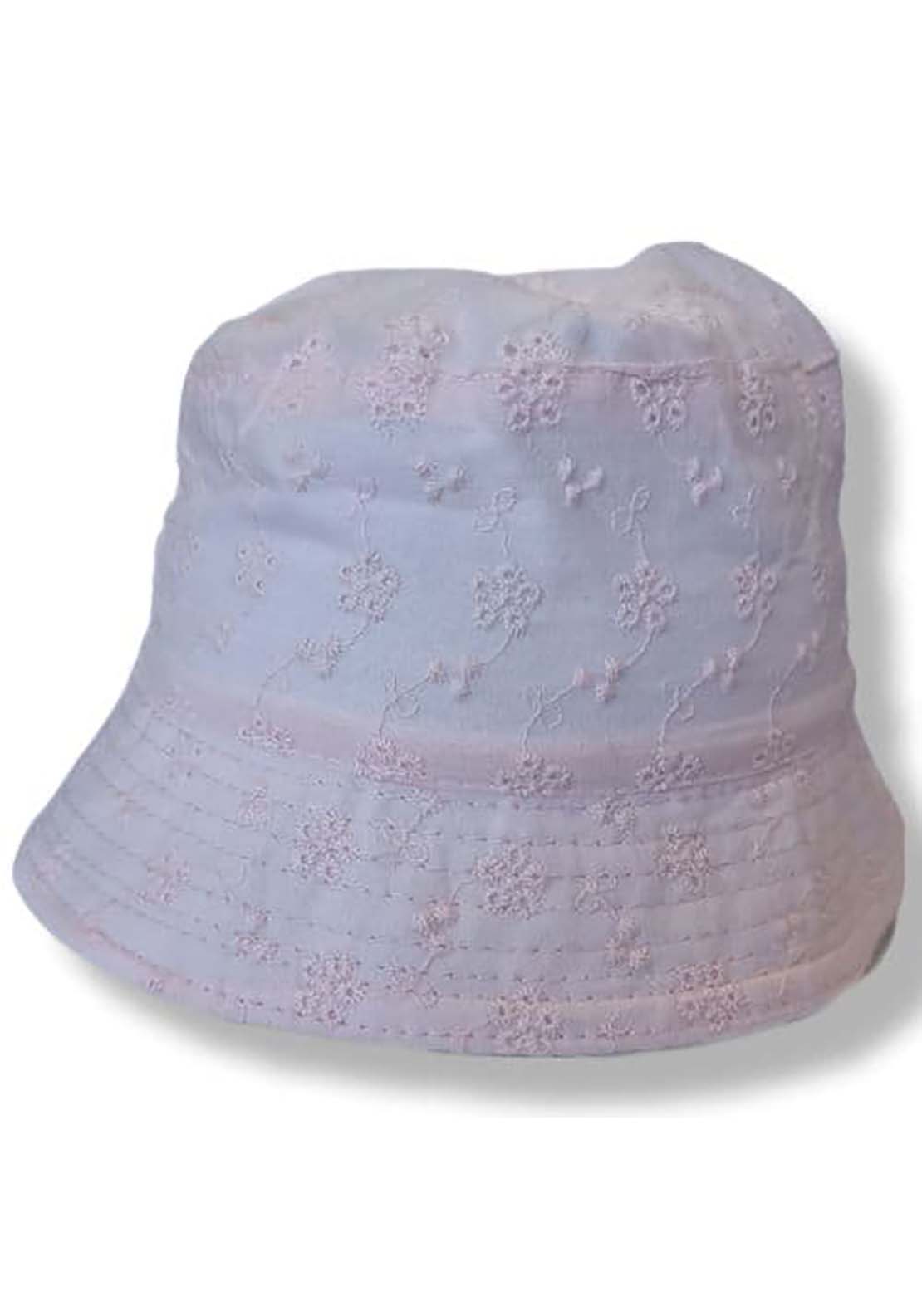 Passion Accessories Lace Effect Reversible Bucket Hat - White 1 Shaws Department Stores