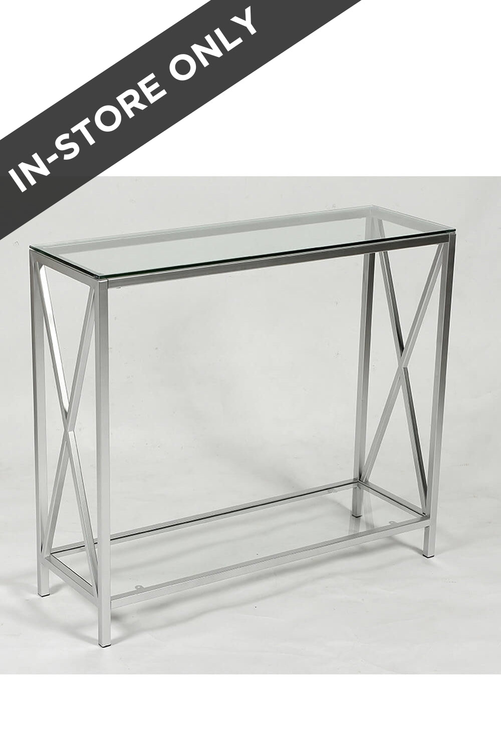 Kirkwood Metal &amp; Glass Console Table 2 Shaws Department Stores