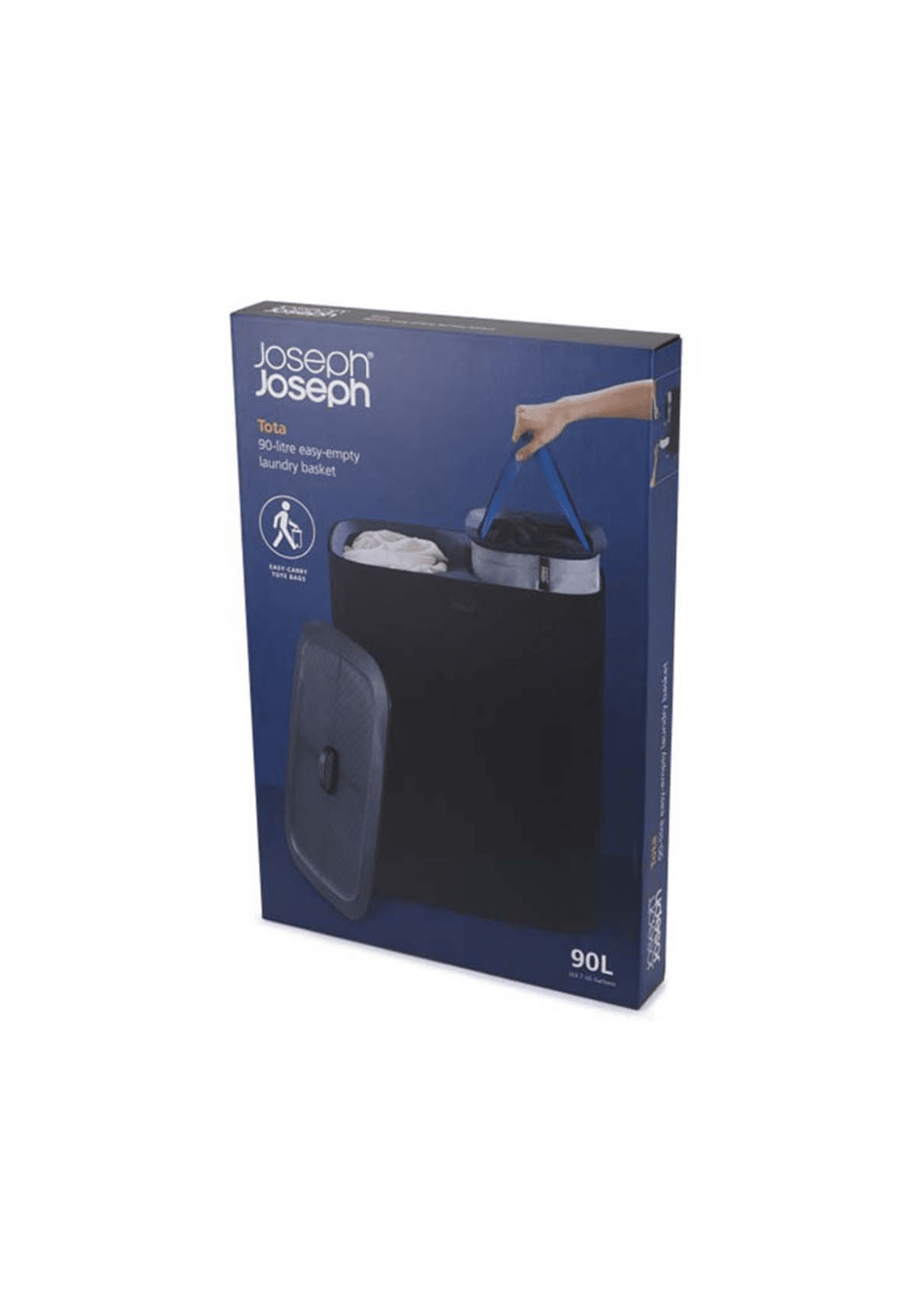 Joseph Joseph 50004JJ Tota™ 90-litre Laundry Separation Basket - Black 1 Shaws Department Stores