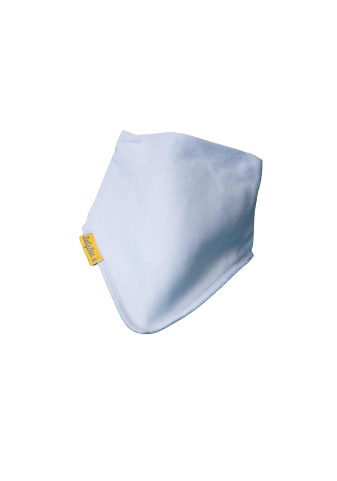 Babyboo Just Baby Blue organic cotton DribbleBoo bandana bib - Blue 1 Shaws Department Stores