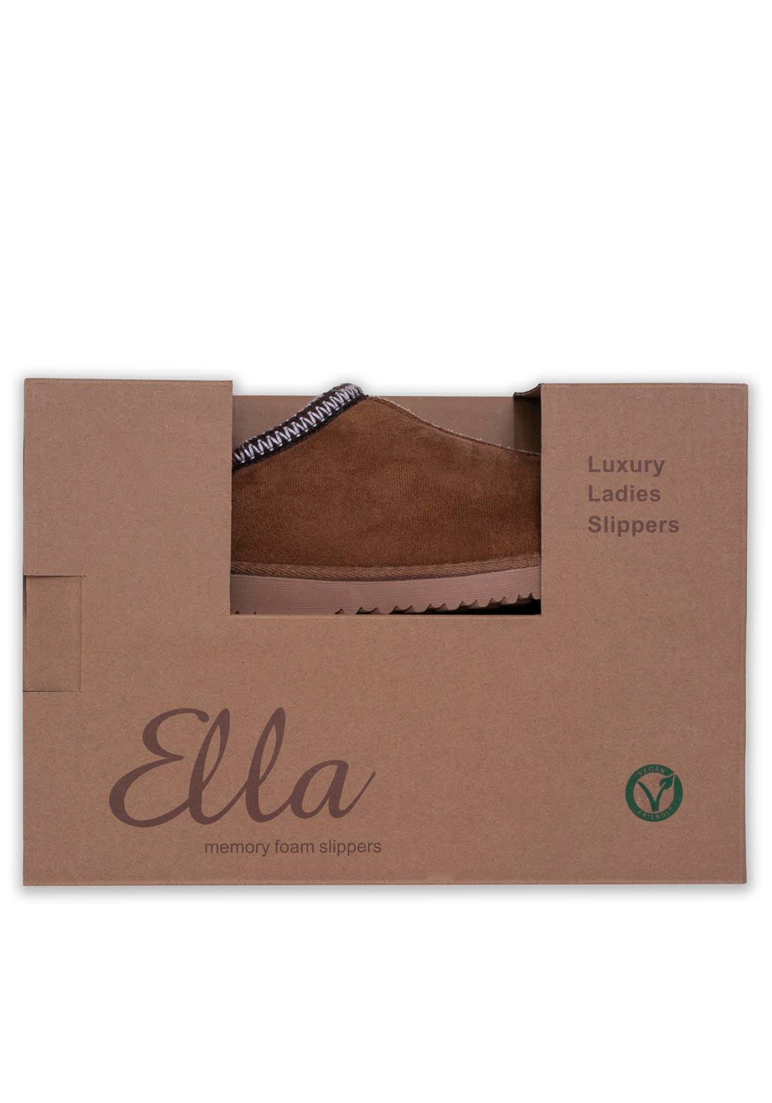 Ella Slip On Slipper - Brown 4 Shaws Department Stores